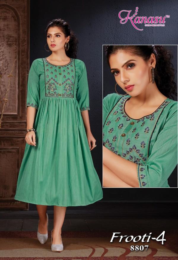 Kanasu Frooti 4 Designer Rayon Flair Kurti